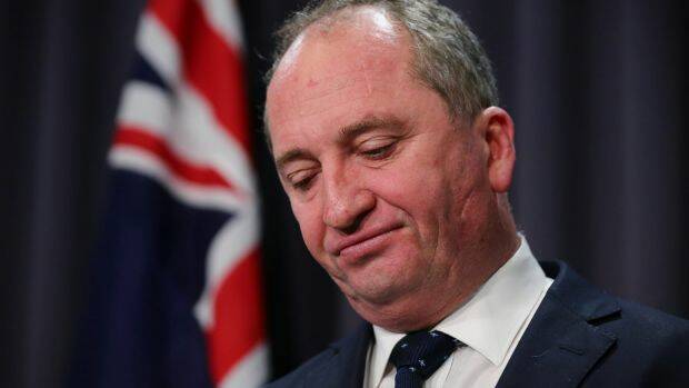 Deputy Prime Minister Barnaby Joyce says former minister Matt Canavan is an "exemplary person". Photo: Alex Ellinghausen
