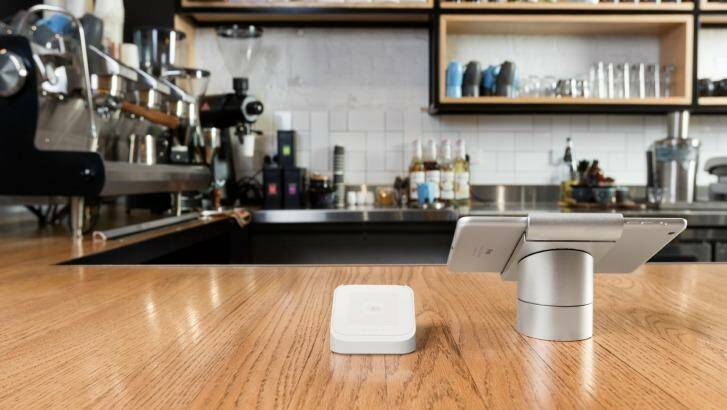 Square's new reader takes contactless payments in the front, chip in the back, but no magswipe. It communicates with POS software on a phone or tablet wirelessly. Photo: Square