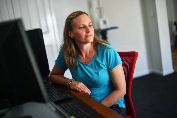 Jodie Sherwell who is regulary verbally abused when working at Bunnings. 13th December 2017. The Age Fairfaxmedia News Picture by JOE ARMAO