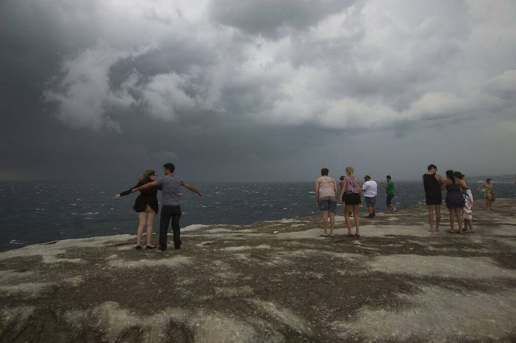 SYDNEY, AUSTRALIA - MARCH 01: A storm rolls up the coast as viewed from Clovelly, on March 1, 2015 in Sydney, Australia.  (Photo by Sahlan Hayes/Fairfax Media) Photo: Sahlan Hayes
