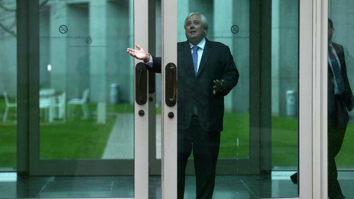 One person who greeted the repeal of the mining tax with trademark ebullience was Clive Palmer. Photo: Alex Ellinghausen