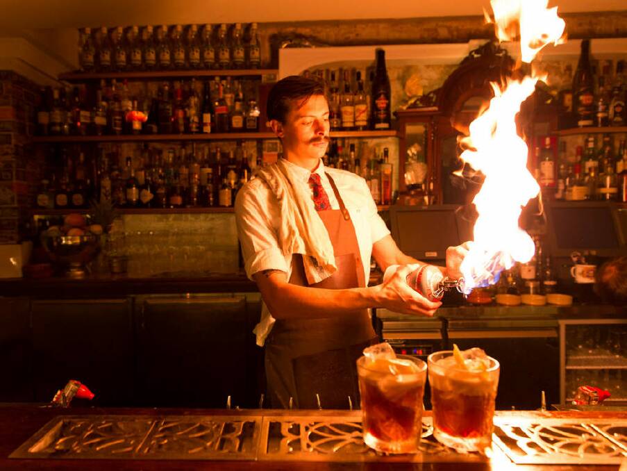 FINALIST: "Watching Rowan Vidler and his fellow bartenders at Lobo Plantation is mesmerising. They put great care into making their cocktails and they'd have to with the fire show they put on. Especially with that trendy moustache!" Photo: Jennifer Allison