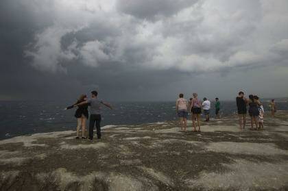 SYDNEY, AUSTRALIA - MARCH 01: A storm rolls up the coast as viewed from Clovelly, on March 1, 2015 in Sydney, Australia.  (Photo by Sahlan Hayes/Fairfax Media) Photo: Sahlan Hayes