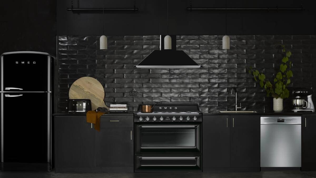 TREND: Black kitchens are timeless and can be incorporated into various homes, whether the homes have a Scandi theme or a focus on retro design. Photo: supplied