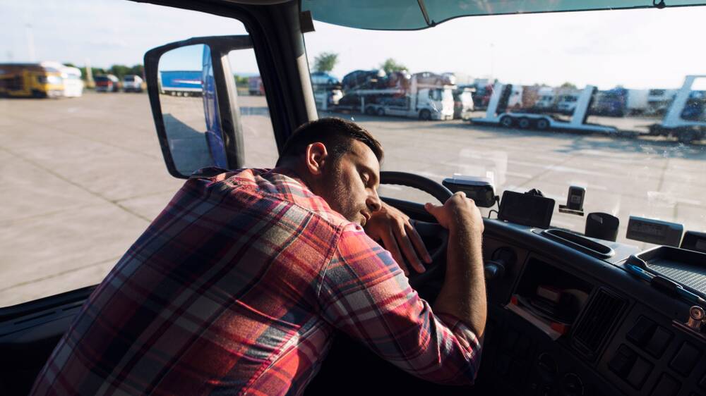 Driving while tired poses significant safety risks, with undiagnosed sleep apnoea a significant issue for heavy vehicle drivers. Picture: Shutterstock