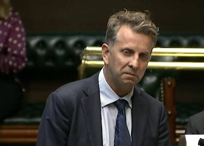 Emotional Bega MP Andrew Constance speaking in state parliament this week about the horrific South Coast bushfires.