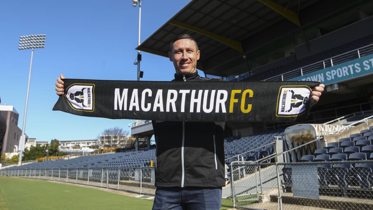 Inaugural captain: Mark Milligan was named Macarthur FC's first captain last year. Picture: Simon Bennett