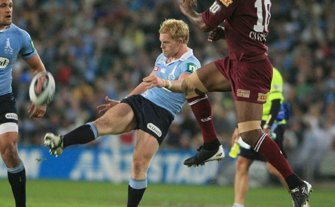 A young Peter Wallace playing for NSW in 2008. Picture: Fairfax Media
