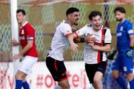Rockdale Ilinden struck late pain on Sydney United 58 thanks to a 92nd minute winner via Hunter Elliot as they recorded a memorable 2-1 victory on Sunday. Picture Football NSW