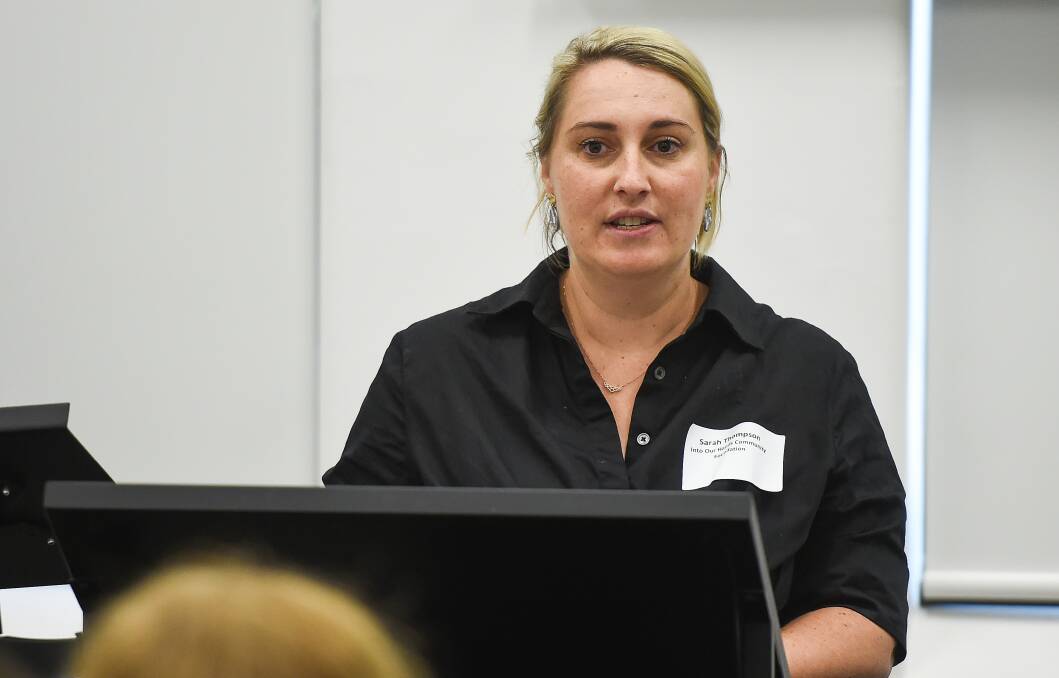 OPPORTUNITY: Into Our Hands chief executive Sarah Thompson spoke at Wangaratta Library yesterday to launch an Australia-first report and encourage more philanthropy in the North East. Picture: MARK JESSER