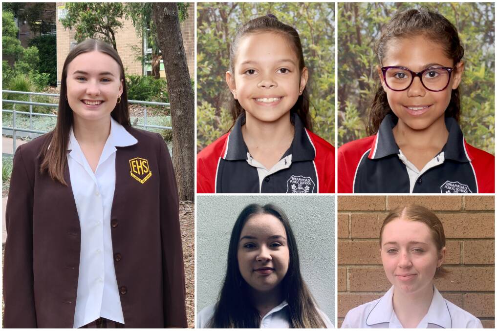 Top of the class: Briannan Eggert, Shaelah Saunders, Tyleaha Tomkins, Bella Needham and Georgia Marchbank. Pictures: Supplied
