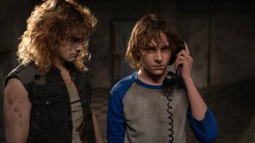 Fright fest: Mason Thames (right) and Brady Hepner star as kidnapped children in creepy new horror The Black Phone, rated MA15+, in cinemas July 21. Pictures: Universal Pictures