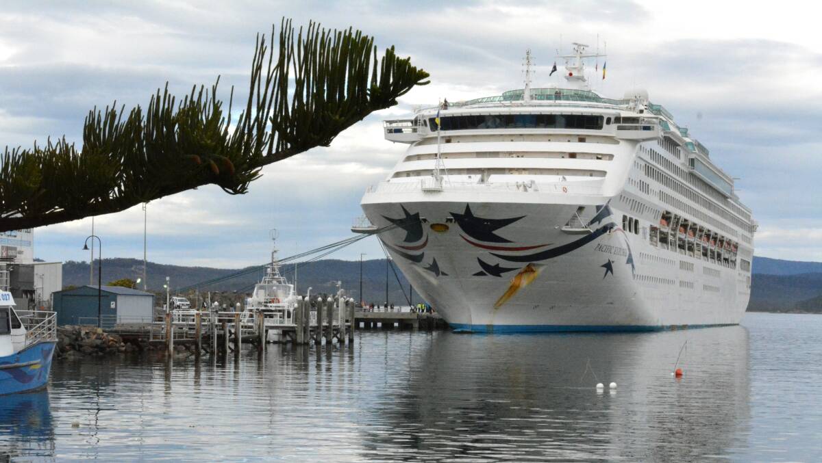 P&O's Pacific Explorer docks at Eden last year. The ship will return several times over the following months, adding stops to help boost the local economy after the bushfires. Picture: Ben Smyth