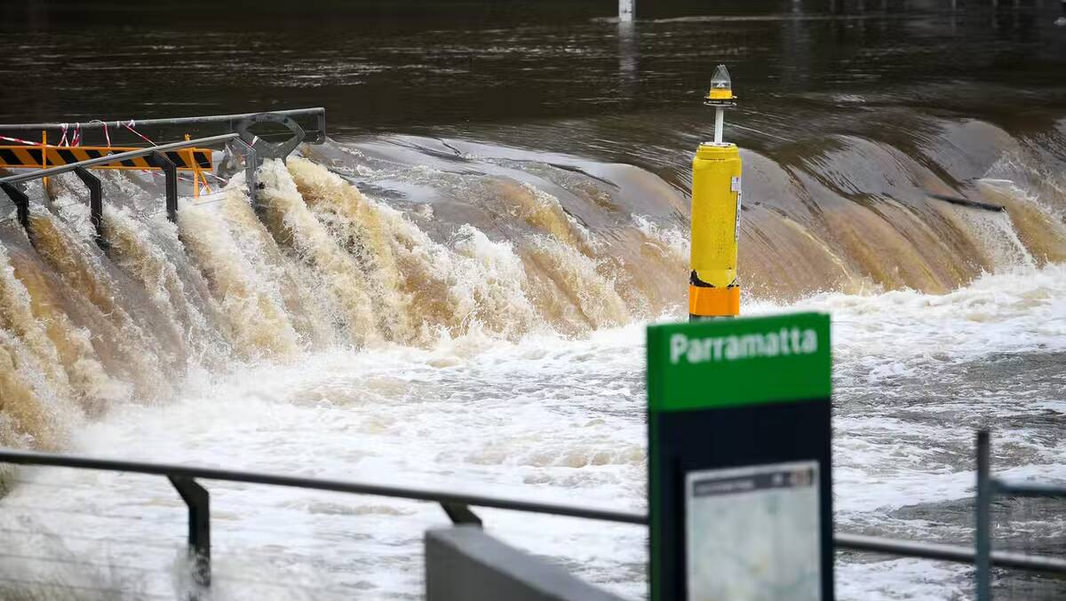 Western Sydney has copped a drenching. Photo: Dan Himbrechts/AAP Image
