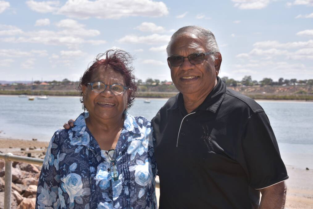 EXCITED: Cheryl Coulthard-Waye and Charlie Jackson, both of the Adnyamathanha clan, are excited about a decision to investigate the finances of their local native title body.