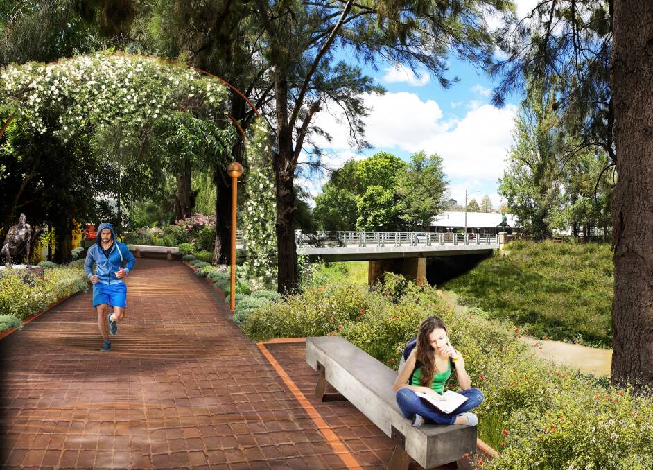 An artist's impression of a walkway in the Picton Place Plan. Picture: Wollondilly Council website