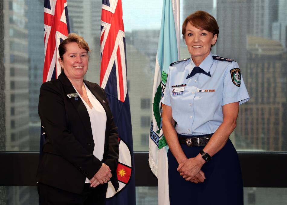 Detective Superintendent Jayne Doherty and Acting Police Commissioner Karen Webb. Picture: NSW Police Force
