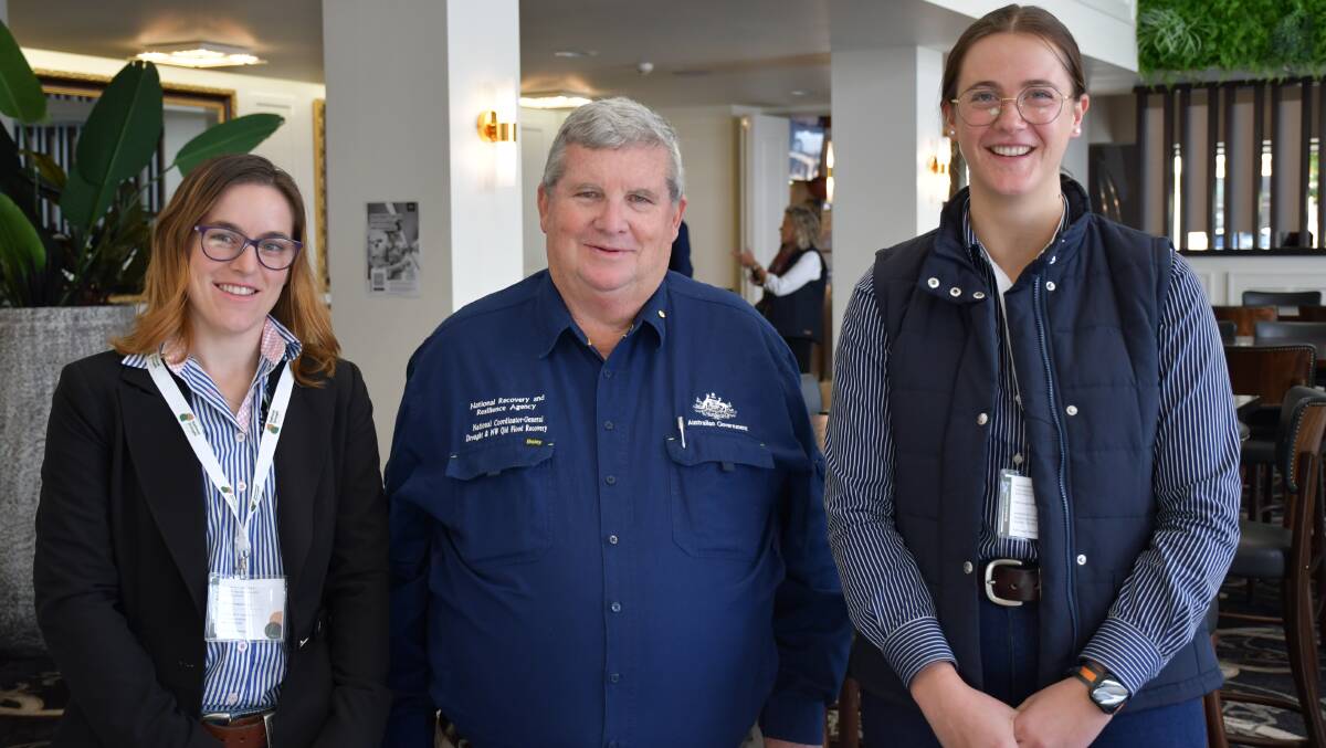 IMPORTANT ADVOCACY: Sally Downie, National Drought Recovery and Resilience chairman Shane Stone and Monique Worsley at the forum.
