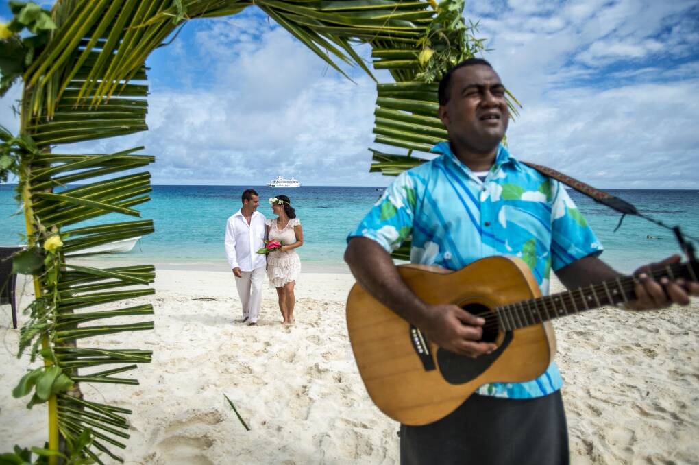 A tropical-island wedding: Captain Cook Cruises Fiji can make it happen.