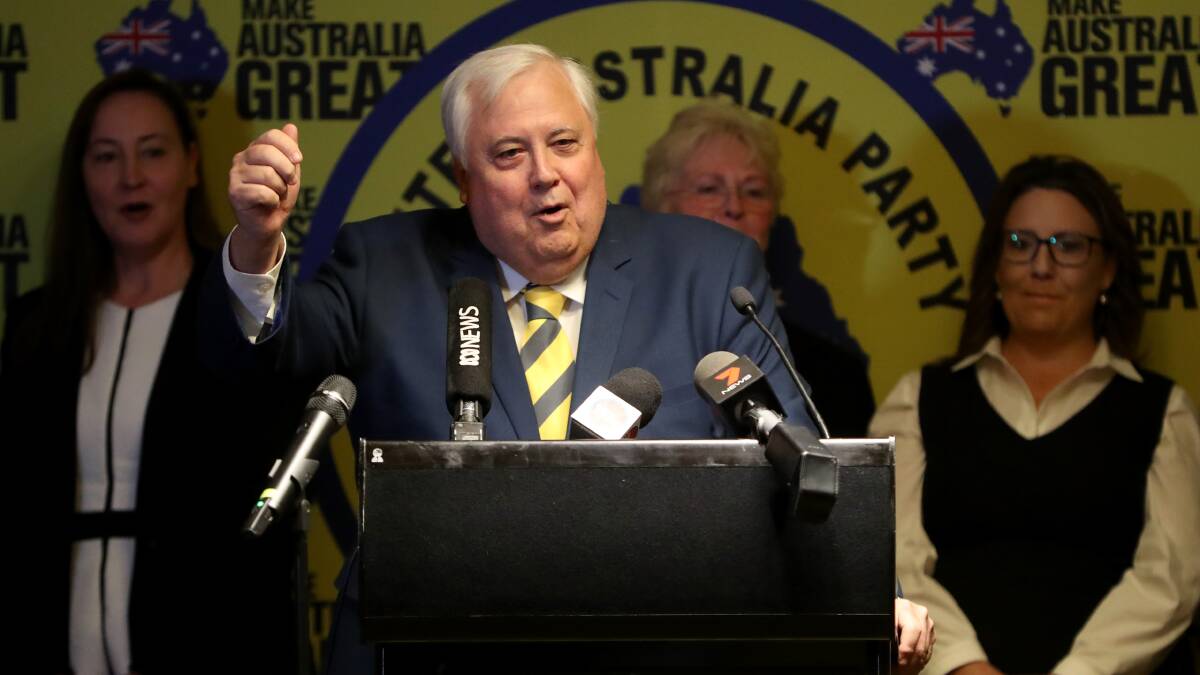 United Australia Party leader Clive Palmer earlier this month. Picture: AAP