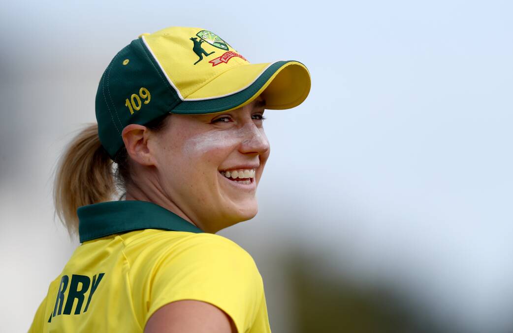 Ellyse Perry made the defining contribution of the Women's Ashes opening day. Picture: PA
