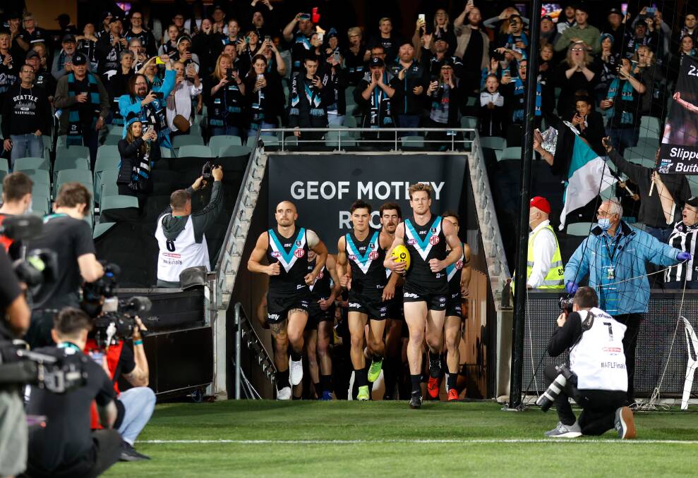 RESTED: Port Adelaide will be trying to break the recent preliminary final trend. Picture: Michael Willson/AFL Photos via Getty Images