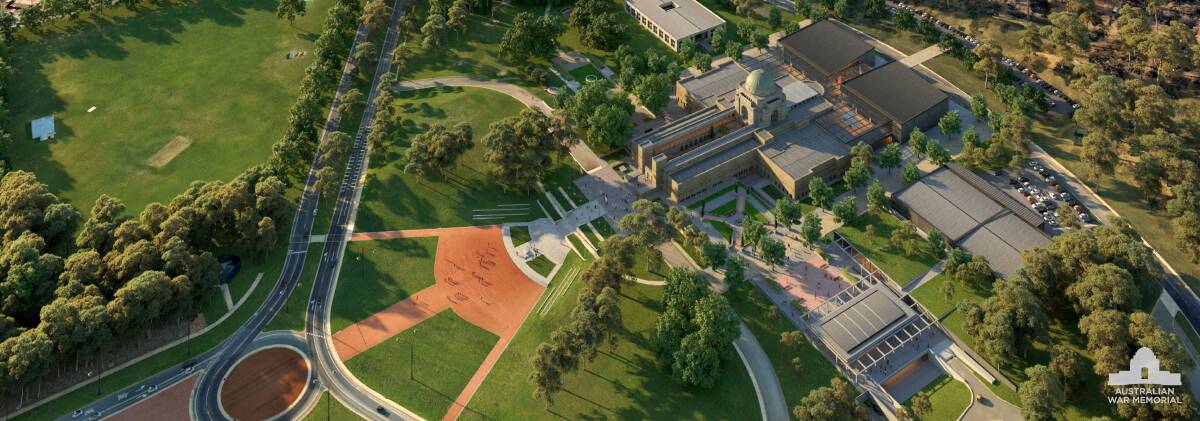 An artist impressions of the planned redevelopment of the Australian War Memorial.