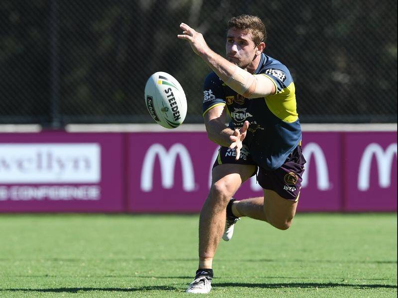 Andrew McCullough made a sooner than expected return to Brisbane training from an elbow injury.