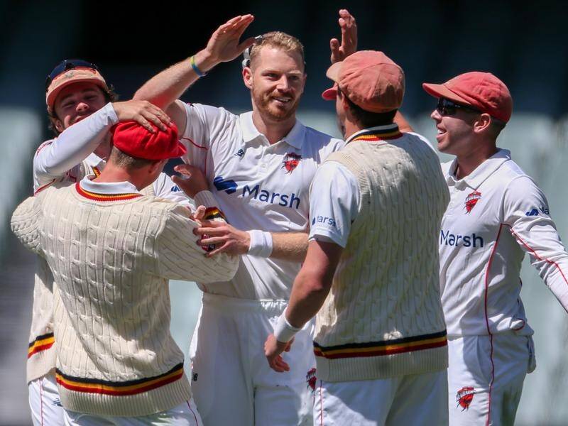 South Australia dismissed Queensland for just 152 in their Sheffield Shield clash.