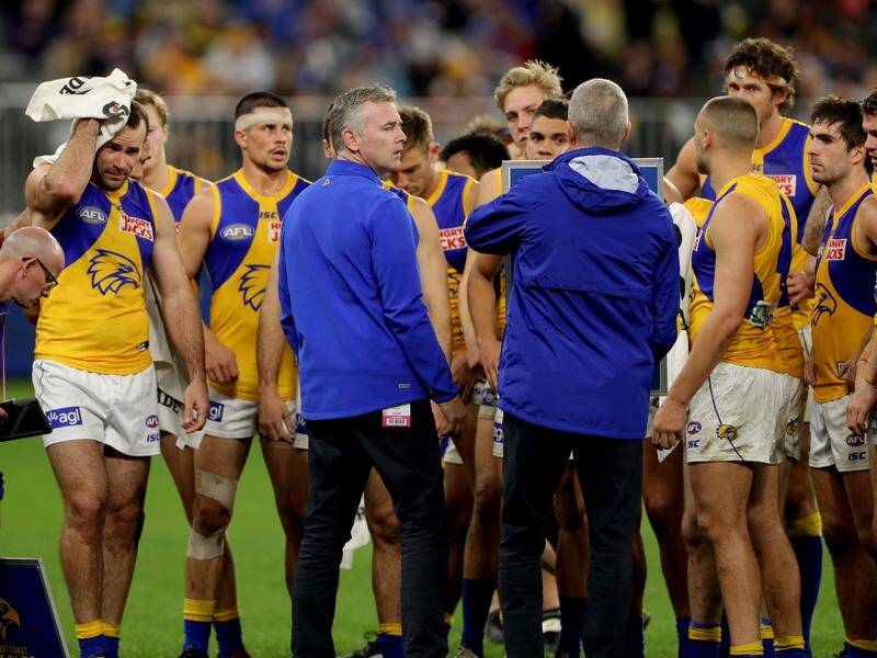 Coach Adam Simpson and his West Coast charges lost to Collingwood after a late collapse on Friday.
