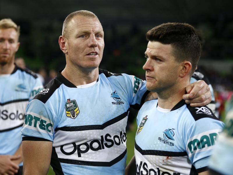 Luke Lewis ended a fine NRL career in Melbourne with his Cronulla side losing to the Storm.