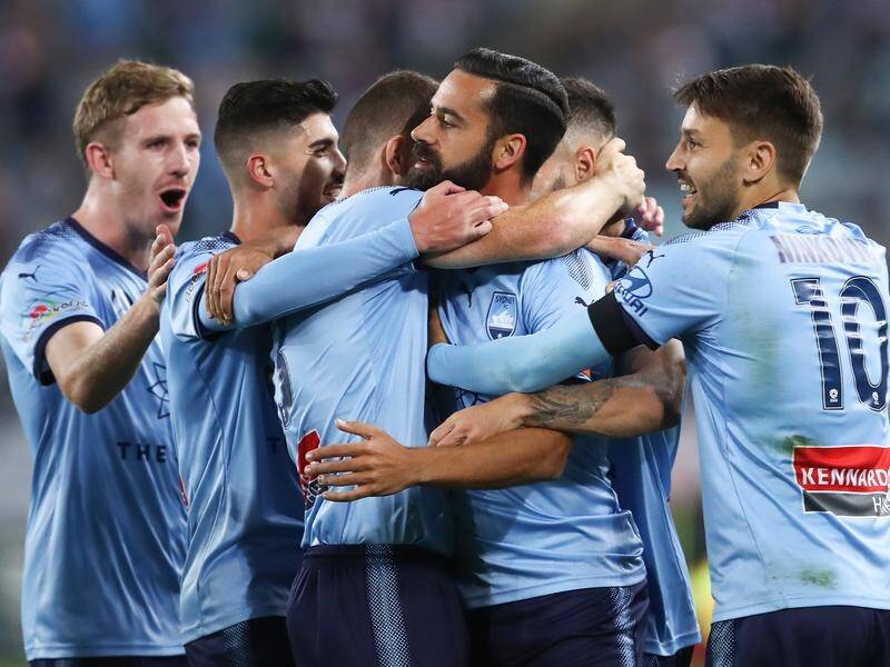Alex Brosque has scored early in Sydney FC's 1-1 A-League draw with Western Sydney.