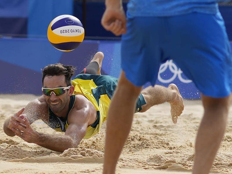 Australia's men's beach volleyballers came up just short for the second time on the sand in Tokyo.