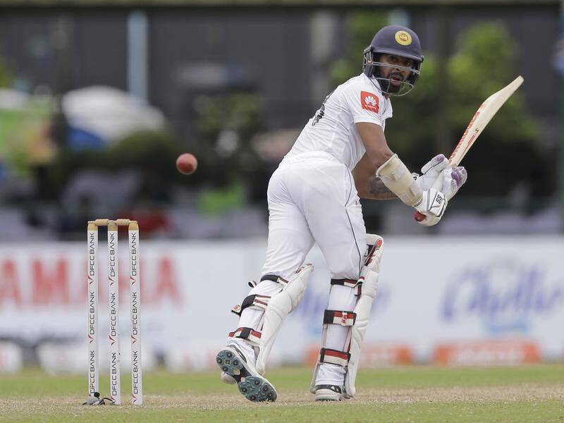 Sri Lanka's Niroshan Dickwella has missed out on a maiden Test century by four runs.