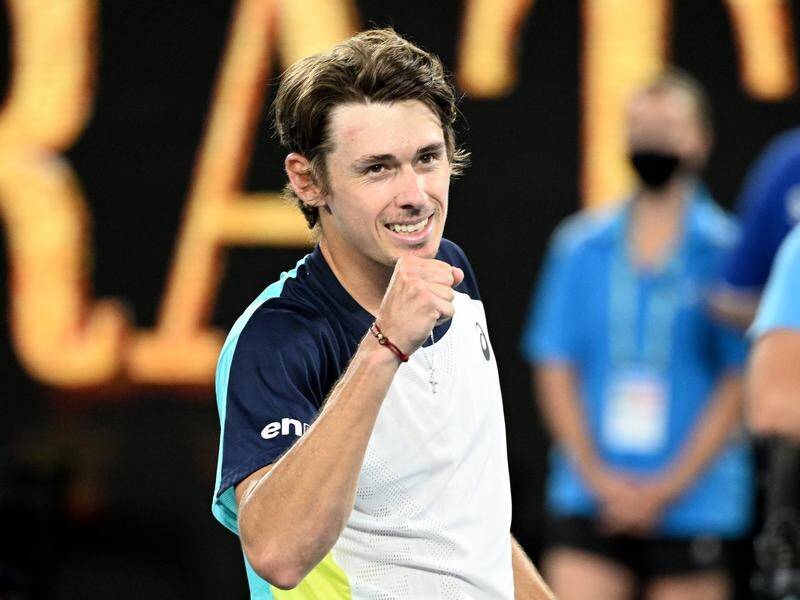 Alex de Minaur says he is "living the dream" at the Australian Open.
