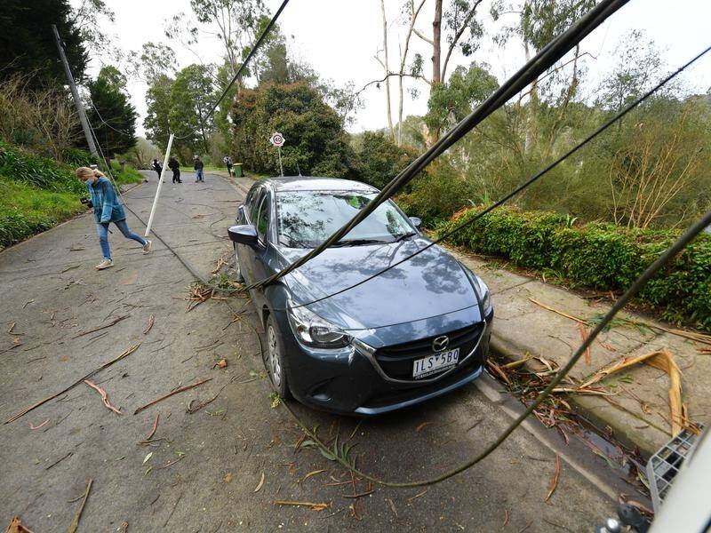 Power is still to be restored to about 3600 customers after Melbourne's storms.