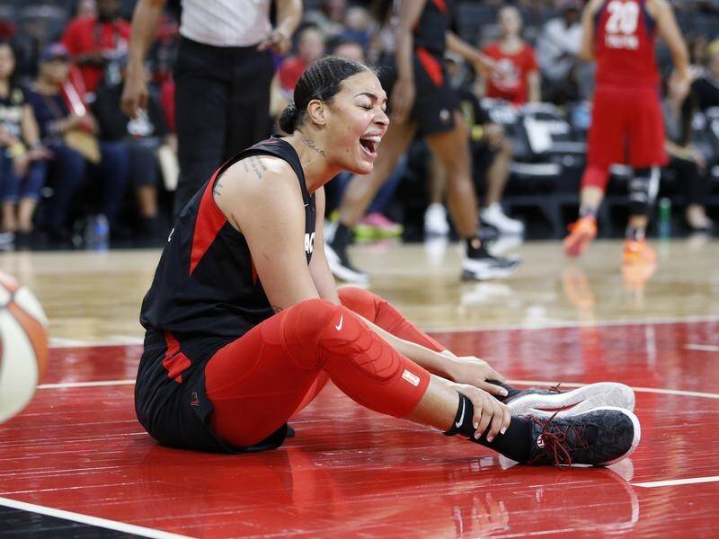 The WNBA dream is over for Liz Cambage and the Las Vegas Aces after losing to the Mystics.