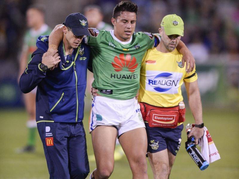 Canberra's Joe Tapine is likely to miss about 12 weeks after injuring his ankle against Parramatta.