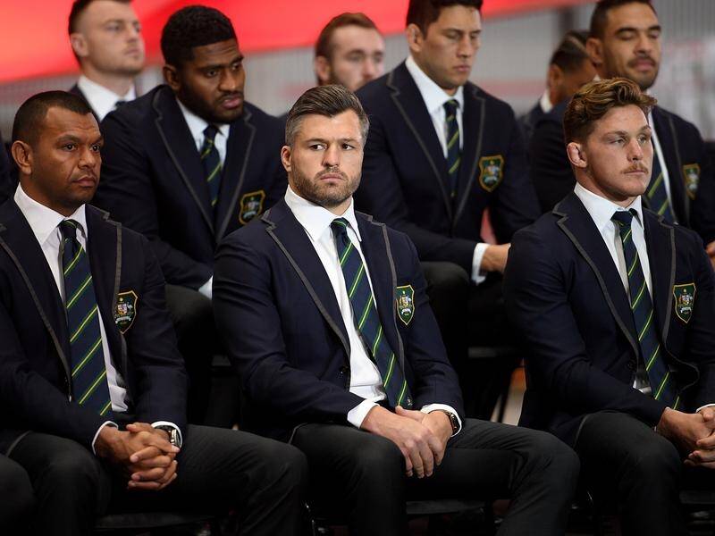 Wallabies veteran Adam Ashley-Cooper (centre) will play at his fourth World Cup in Japan.