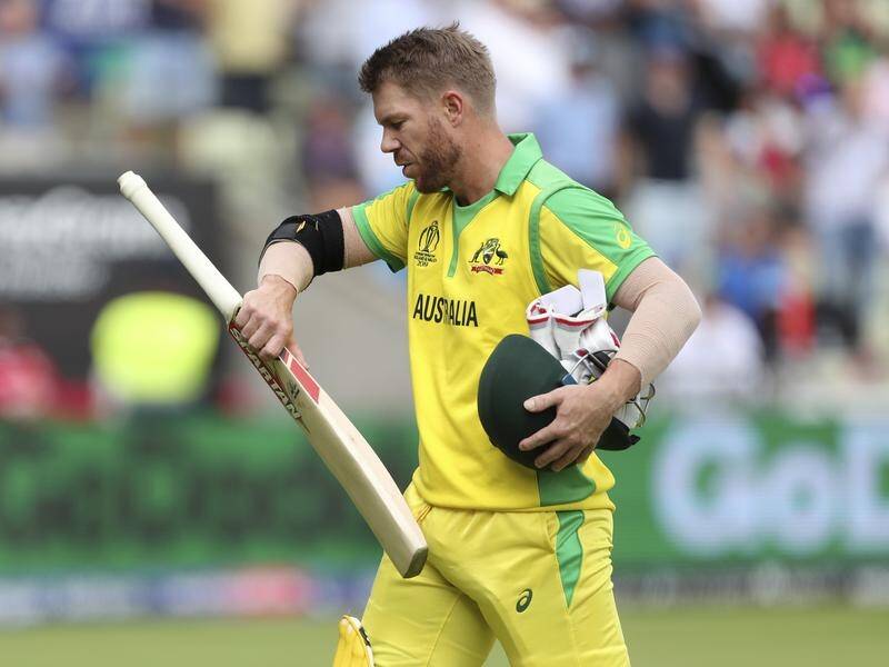 David Warner suffered a rare failure at the World Cup when dismissed for 9 against England.