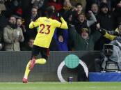 Ismaila Sarr scored a goal-of-the-season contender in Watford's 1-1 Championship draw at West Brom. (AP PHOTO)