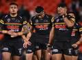 Penrith remain in the box seat for the NRL finals despite their dramatic 16-0 loss to Melbourne. (Dan Himbrechts/AAP PHOTOS)