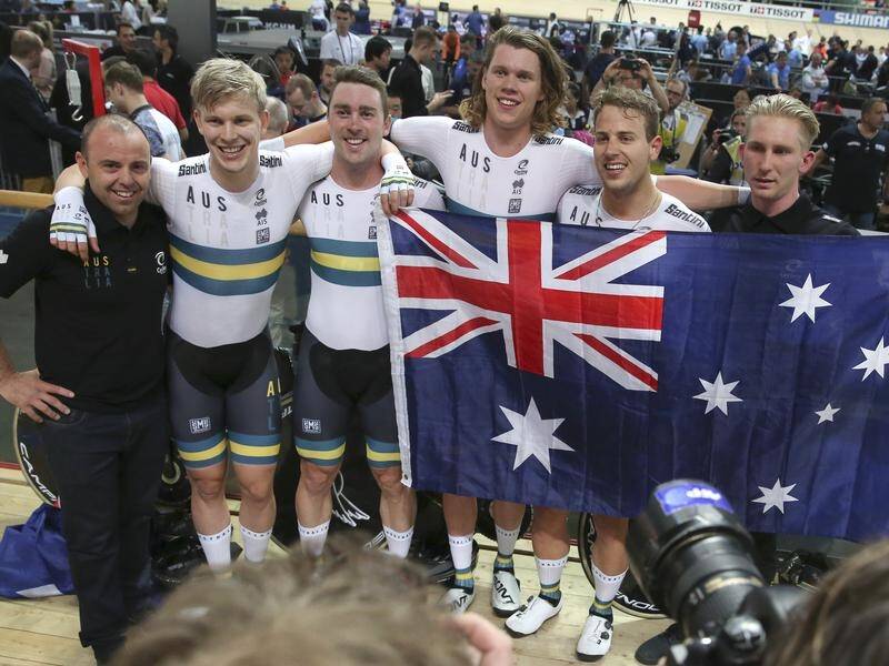Australia's world champion team pursuit squad are hoping to break the world record this weekend.