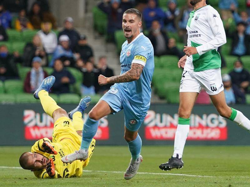 Jamie Maclaren has been in red-hot scoring form for Melbourne City in the A-League.