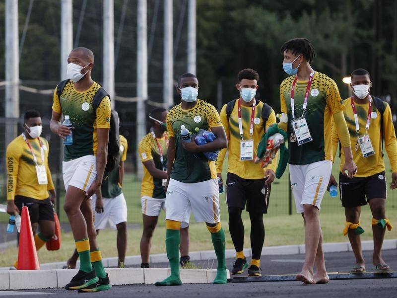 South Africa's soccer team is battling a COVID-19 outbreak in Japan.