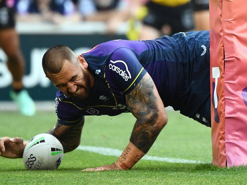 Melbourne's Nelson Asofa-Solomona is believed to be among a small group of unvaccinated NRL players.