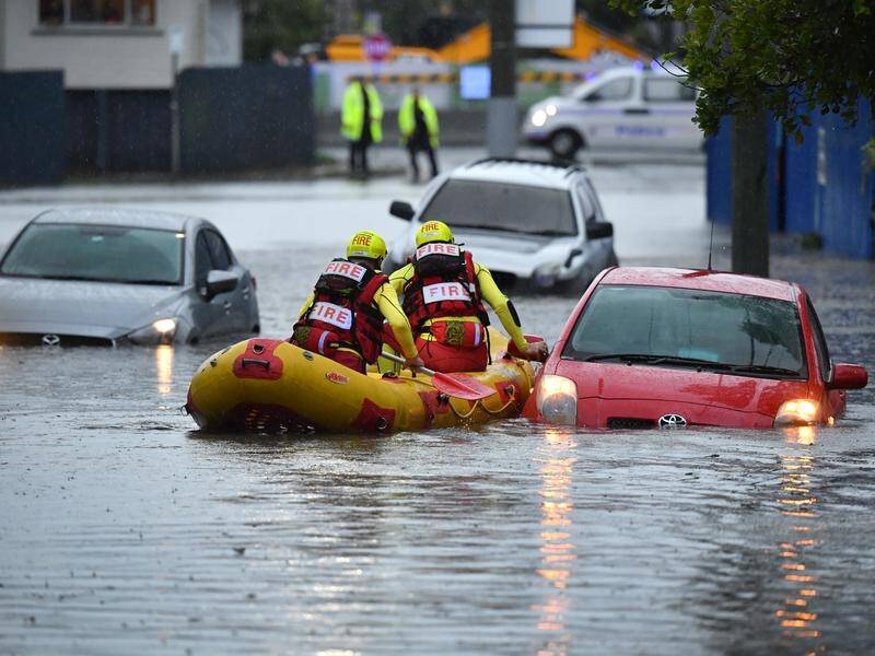 Flash flooding affected some Brisbane areas at the height of the storms on Tuesday.