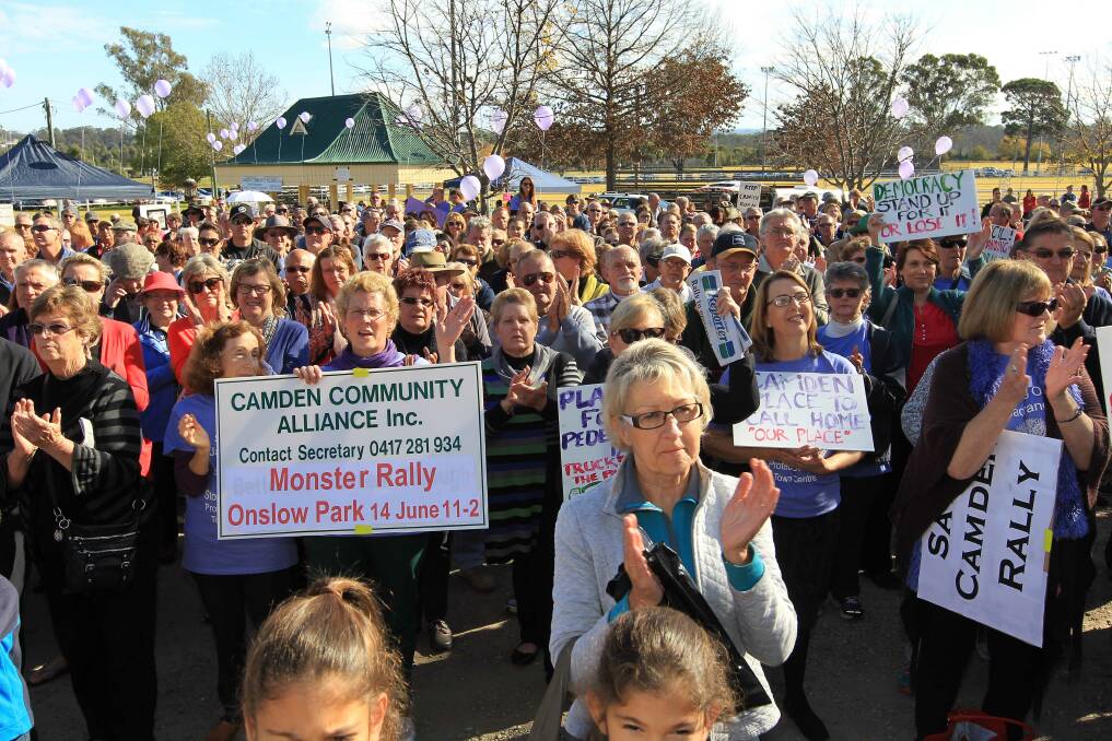 Residents turn out for rally to stop Camden Council's changes to the CBD