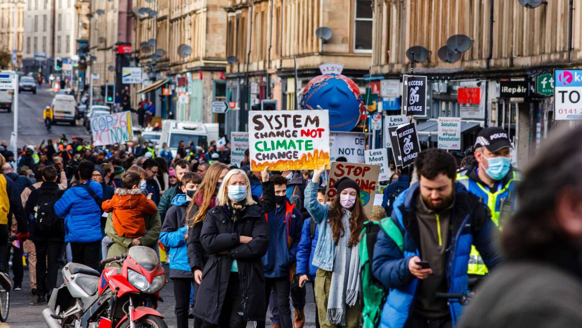 The COP 26 Youth Climate Protest in Glasgow on November 5. Picture: Shutterstock