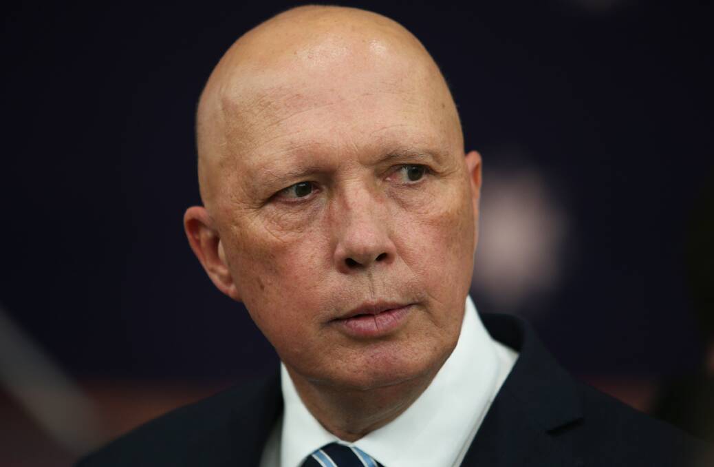New Opposition leader Peter Dutton is firmly opposed to legislating climate targets. Picture: Peter Lorimer